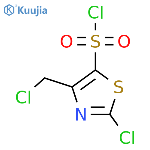 2-Chloro-4-(chloromethyl)-1,3-thiazole-5-sulfonyl chloride structure