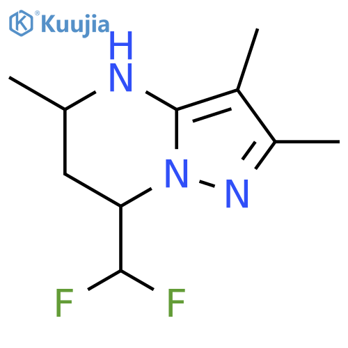 7-(difluoromethyl)-2,3,5-trimethyl-4H,5H,6H,7H-pyrazolo1,5-apyrimidine structure