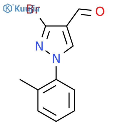 3-bromo-1-(2-methylphenyl)-1H-pyrazole-4-carbaldehyde structure