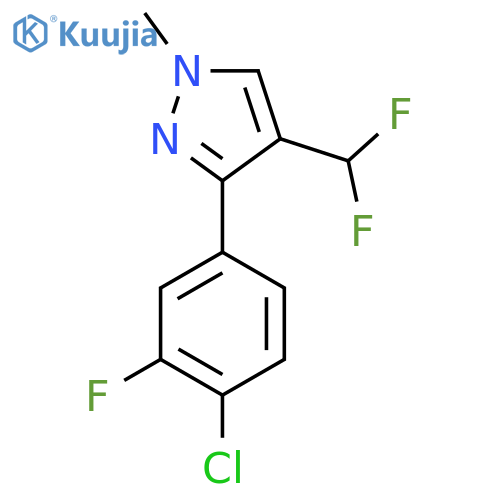 3-(4-chloro-3-fluorophenyl)-4-(difluoromethyl)-1-methyl-1H-pyrazole structure
