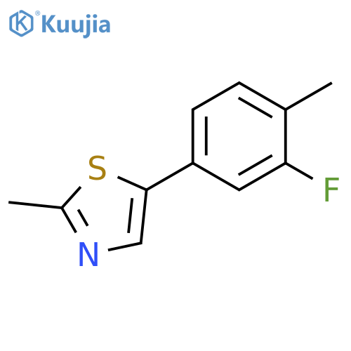 Thiazole, 5-(3-fluoro-4-methylphenyl)-2-methyl- structure