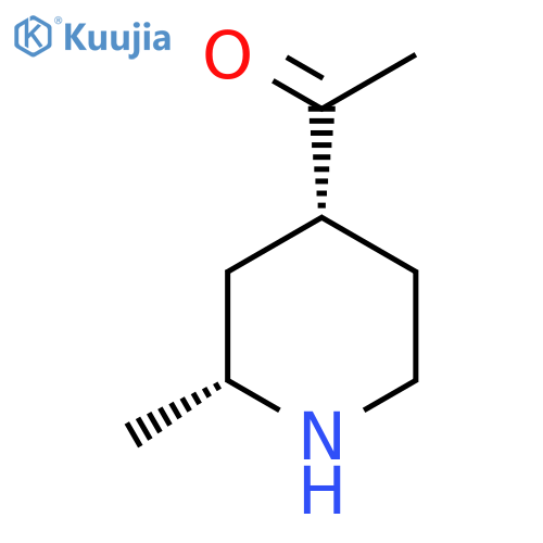 rac-1-[(2R,4R)-2-methylpiperidin-4-yl]ethan-1-one structure