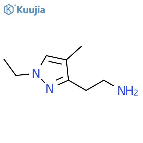 1H-Pyrazole-3-ethanamine, 1-ethyl-4-methyl- structure