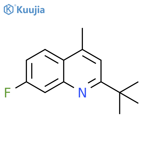 Quinoline, 2-(1,1-dimethylethyl)-7-fluoro-4-methyl- structure
