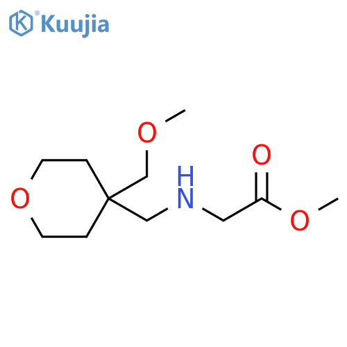 Glycine, N-[[tetrahydro-4-(methoxymethyl)-2H-pyran-4-yl]methyl]-, methyl ester structure