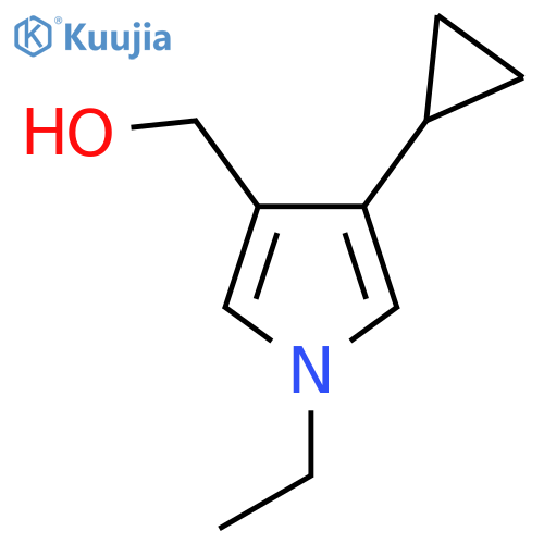 (4-cyclopropyl-1-ethyl-1H-pyrrol-3-yl)methanol structure