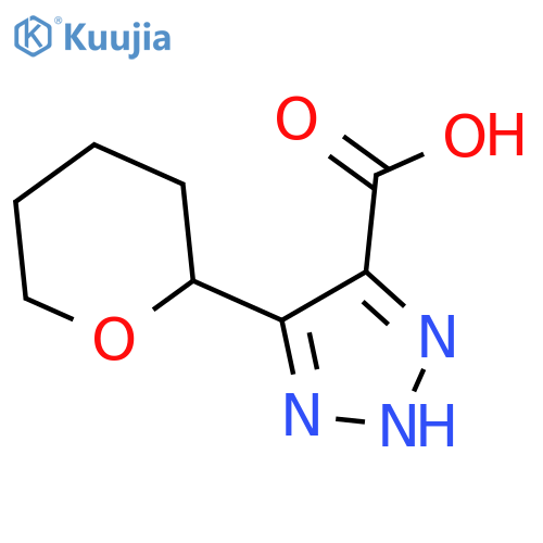 5-(oxan-2-yl)-1H-1,2,3-triazole-4-carboxylic acid structure