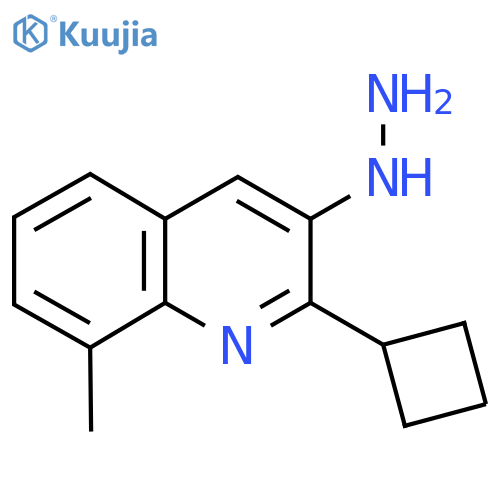 2-Cyclobutyl-3-hydrazinyl-8-methylquinoline structure