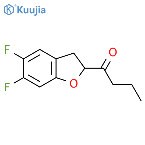1-(5,6-Difluoro-2,3-dihydro-1-benzofuran-2-yl)butan-1-one structure