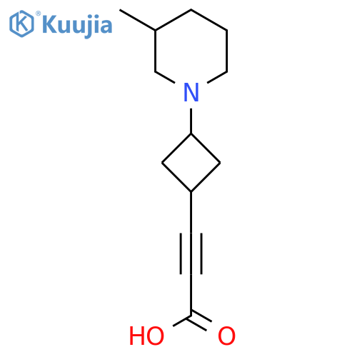 3-[3-(3-Methylpiperidin-1-yl)cyclobutyl]prop-2-ynoic acid structure