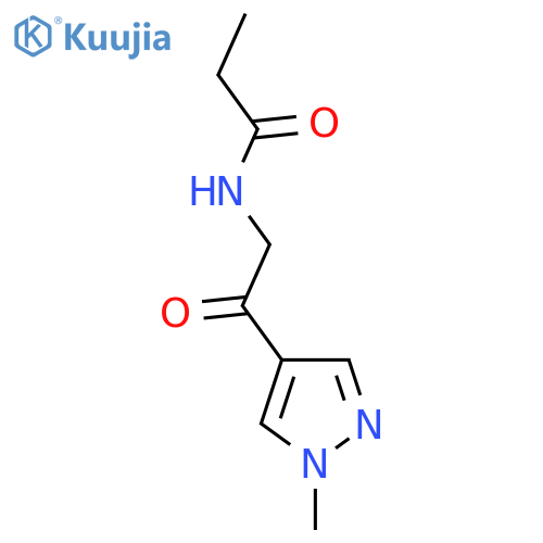N-[2-(1-methyl-1H-pyrazol-4-yl)-2-oxoethyl]propanamide structure