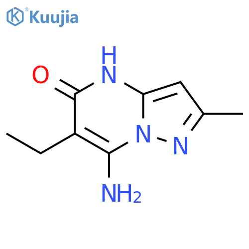 7-amino-6-ethyl-2-methylpyrazolo1,5-apyrimidin-5-ol structure