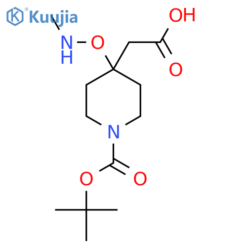 2-{1-[(Tert-butoxy)carbonyl]-4-[(methylamino)oxy]piperidin-4-yl}acetic acid structure