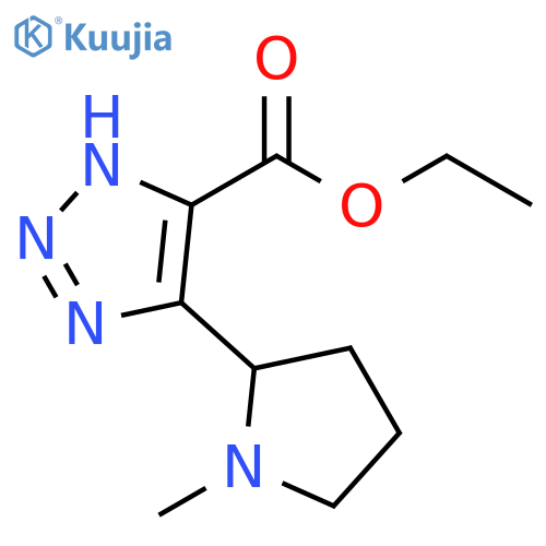 1H-1,2,3-Triazole-5-carboxylic acid, 4-(1-methyl-2-pyrrolidinyl)-, ethyl ester structure