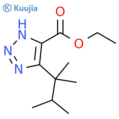 1H-1,2,3-Triazole-5-carboxylic acid, 4-(1,1,2-trimethylpropyl)-, ethyl ester structure
