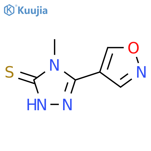 3H-1,2,4-Triazole-3-thione, 2,4-dihydro-5-(4-isoxazolyl)-4-methyl- structure