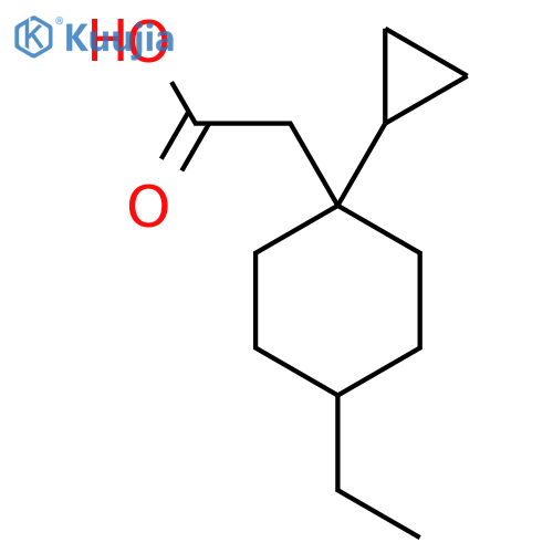 2-(1-Cyclopropyl-4-ethylcyclohexyl)acetic acid structure