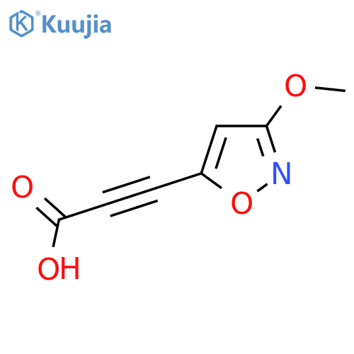 3-(3-Methoxy-1,2-oxazol-5-yl)prop-2-ynoic acid structure