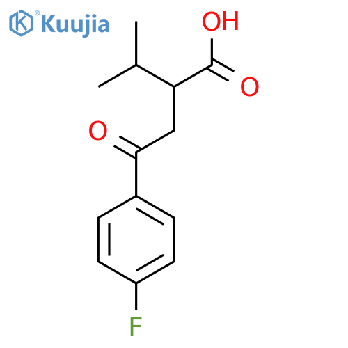 4-(4-Fluorophenyl)-4-oxo-2-(propan-2-yl)butanoic acid structure