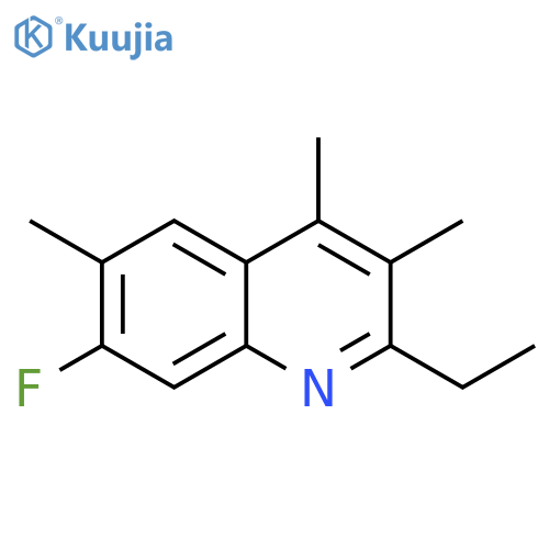 Quinoline, 2-ethyl-7-fluoro-3,4,6-trimethyl- structure