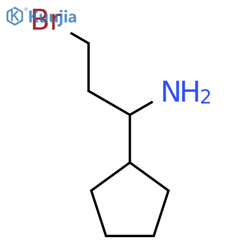 3-Bromo-1-cyclopentylpropan-1-amine structure