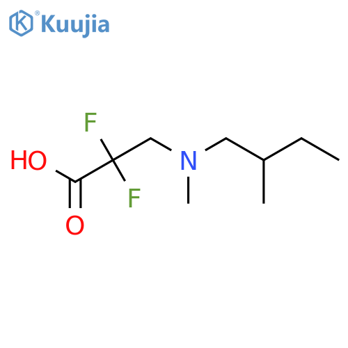 2,2-Difluoro-3-[methyl(2-methylbutyl)amino]propanoic acid structure