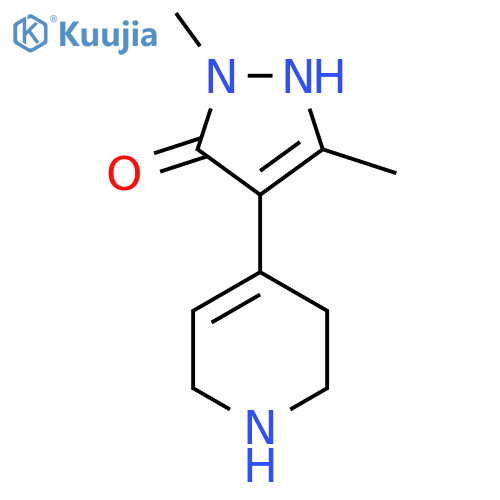 1,3-dimethyl-4-(1,2,3,6-tetrahydropyridin-4-yl)-1H-pyrazol-5-ol structure