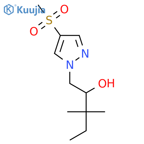 1-(4-methanesulfonyl-1H-pyrazol-1-yl)-3,3-dimethylpentan-2-ol structure