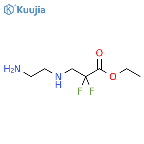 Ethyl 3-[(2-aminoethyl)amino]-2,2-difluoropropanoate structure