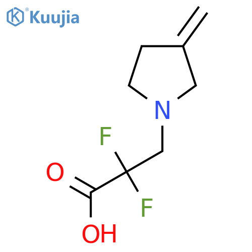 2,2-Difluoro-3-(3-methylidenepyrrolidin-1-yl)propanoic acid structure