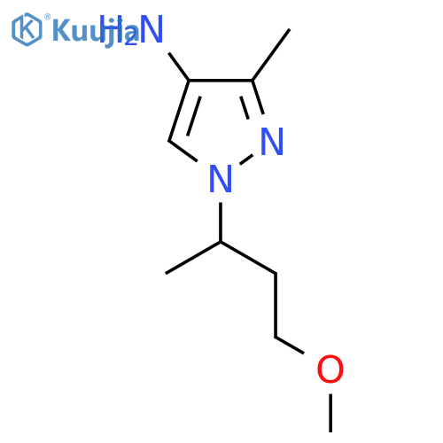 1-(4-methoxybutan-2-yl)-3-methyl-1H-pyrazol-4-amine structure