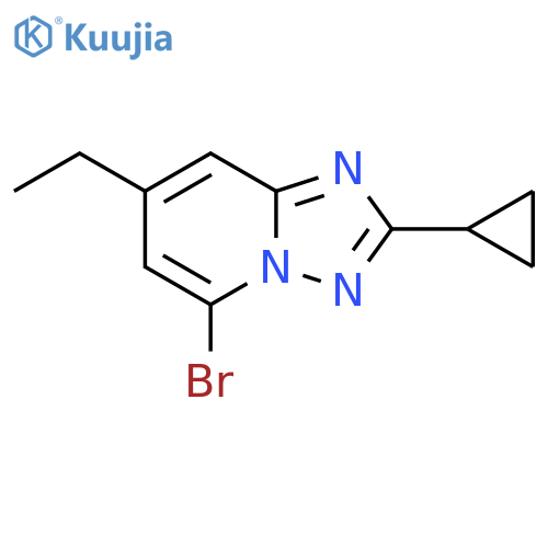 5-bromo-2-cyclopropyl-7-ethyl-1,2,4triazolo1,5-apyridine structure