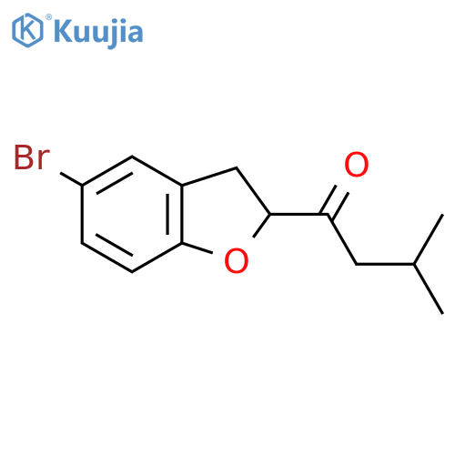 1-(5-Bromo-2,3-dihydro-1-benzofuran-2-yl)-3-methylbutan-1-one structure