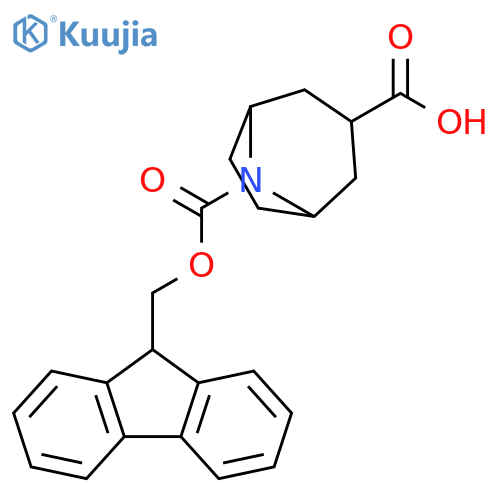 8-{[(9H-fluoren-9-yl)methoxy]carbonyl}-8-azabicyclo[3.2.1]octane-3-carboxylic acid structure