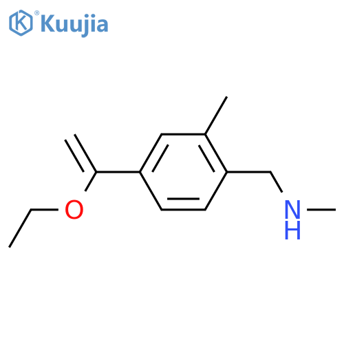 {[4-(1-Ethoxyethenyl)-2-methylphenyl]methyl}(methyl)amine structure