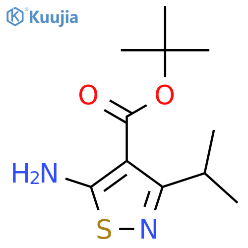 Tert-butyl 5-amino-3-(propan-2-yl)-1,2-thiazole-4-carboxylate structure