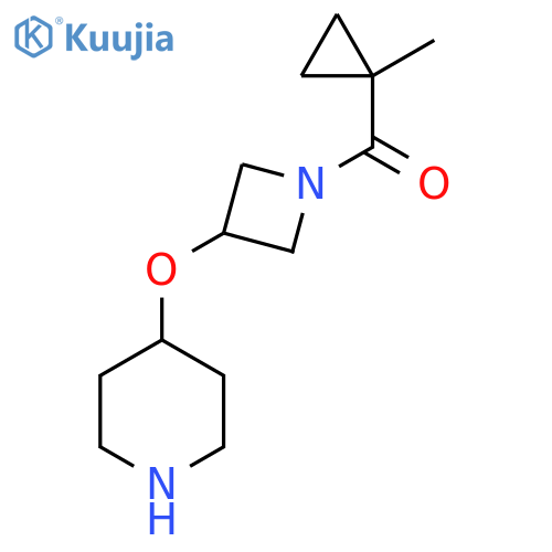 4-{[1-(1-Methylcyclopropanecarbonyl)azetidin-3-yl]oxy}piperidine structure