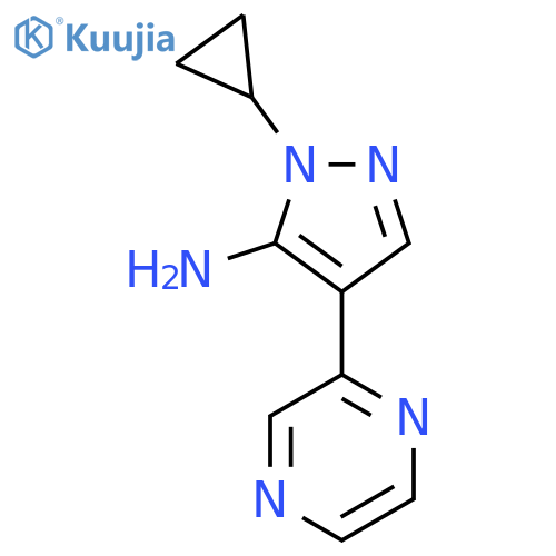 1-cyclopropyl-4-(pyrazin-2-yl)-1H-pyrazol-5-amine structure