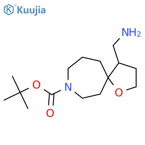 Tert-butyl 4-(aminomethyl)-1-oxa-8-azaspiro[4.6]undecane-8-carboxylate structure