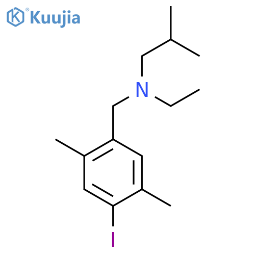Ethyl[(4-iodo-2,5-dimethylphenyl)methyl](2-methylpropyl)amine structure