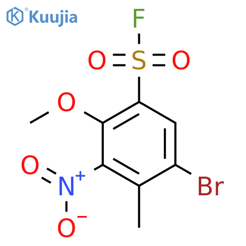 5-Bromo-2-methoxy-4-methyl-3-nitrobenzene-1-sulfonyl fluoride structure