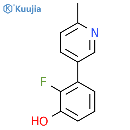 2-Fluoro-3-(6-methylpyridin-3-yl)phenol structure