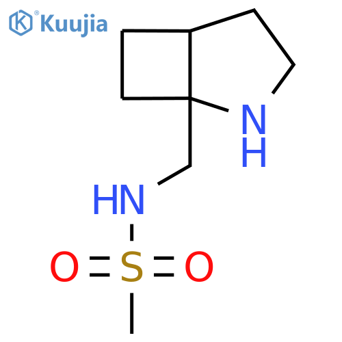 N-({2-azabicyclo[3.2.0]heptan-1-yl}methyl)methanesulfonamide structure