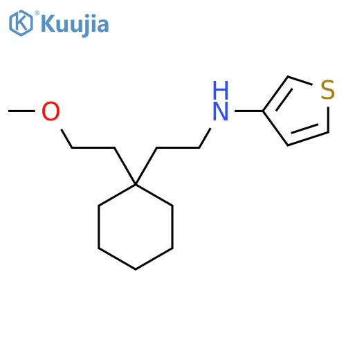 N-{2-[1-(2-methoxyethyl)cyclohexyl]ethyl}thiophen-3-amine structure