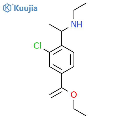 {1-[2-Chloro-4-(1-ethoxyethenyl)phenyl]ethyl}(ethyl)amine structure