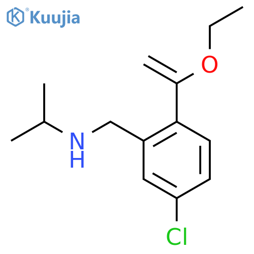 {[5-Chloro-2-(1-ethoxyethenyl)phenyl]methyl}(propan-2-yl)amine structure