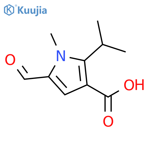 1H-Pyrrole-3-carboxylic acid, 5-formyl-1-methyl-2-(1-methylethyl)- structure