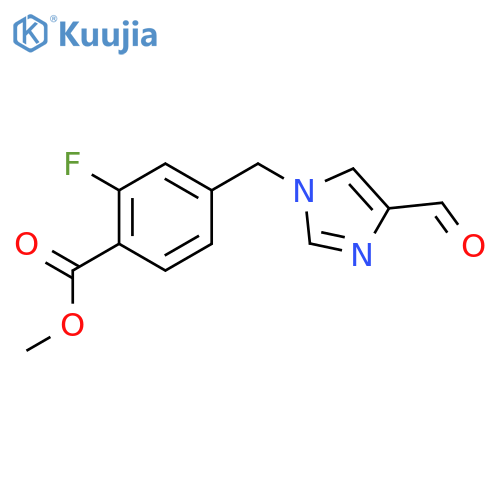 methyl 2-fluoro-4-[(4-formyl-1H-imidazol-1-yl)methyl]benzoate structure
