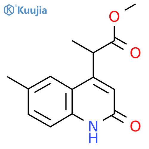Methyl 2-(2-hydroxy-6-methylquinolin-4-yl)propanoate structure