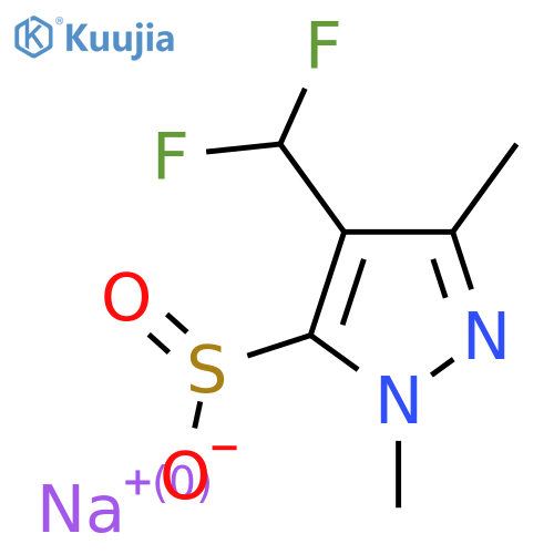 sodium 4-(difluoromethyl)-1,3-dimethyl-1H-pyrazole-5-sulfinate structure